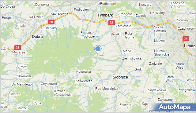 mapa Czarna Rzeka, Czarna Rzeka na mapie Targeo